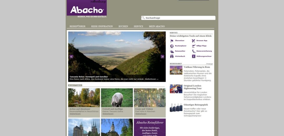Jeder kannte es: abacho.de" (Foto: Screenshot, archive.org)